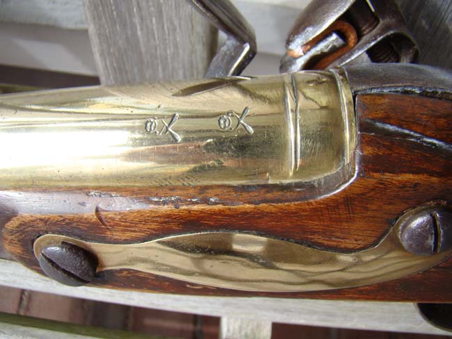 A British brass barreled flintlock Blunderbuss by William Mewis & Co., Birmingham, 1765-1782. — image 4